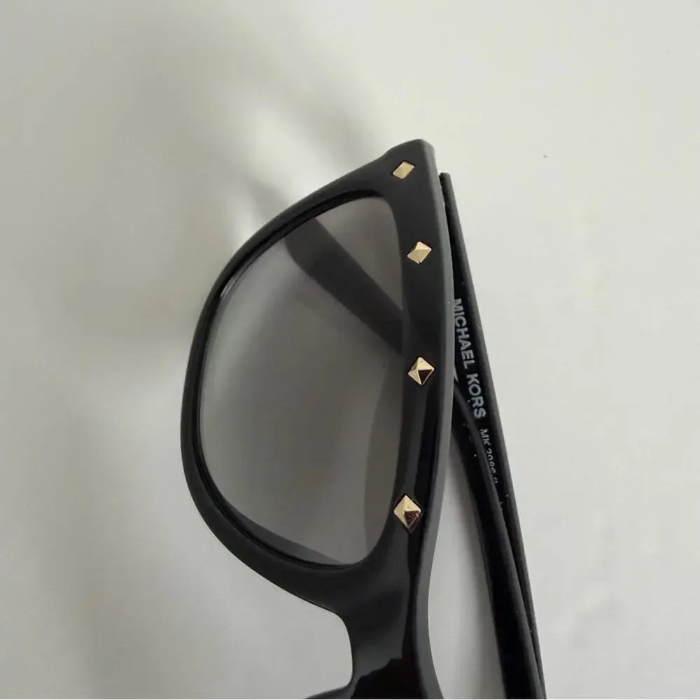 Michael Kors Las Vegas Oversized Studded Sunglasses Black Gold